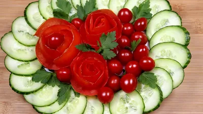 Как красиво нарезать овощи на праздничный стол рецепт с фото пошагово и  видео - TvCook.ru