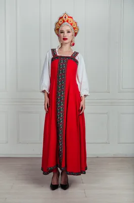 Русский народный костюм напрокат. Красный сарафан | Прокат костюмов в  Москве от STUDIO 68