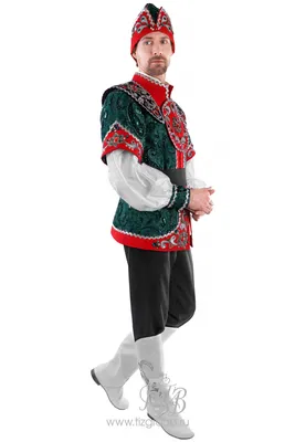 Стилизованный мужской русский народный сценический костюм «Малахит» -  купить за 58700 руб: недорогие русские народные костюмы в СПб