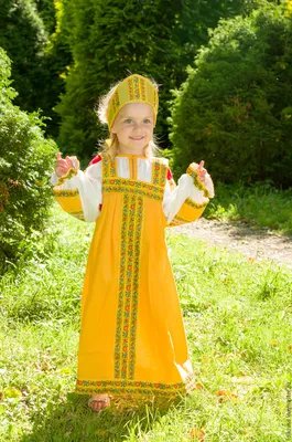 Русский народный костюм Дуняша на девочку – заказать на Ярмарке Мастеров –  82V7ERU | Народные костюмы, Москва