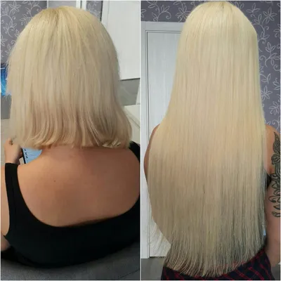 Натуральные волосы на лентах 50см 50г (20 лент) - пепельный блонд #60