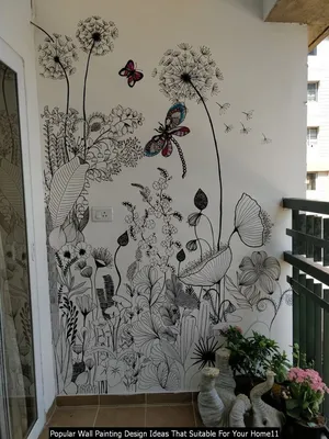 Рисунки на стенах в квартире - 67 фото