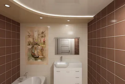 Натяжной потолок в ванной комнате: особенности, плюсы и минусы, фото  интерьерных решений - \"Формат Потолок\"