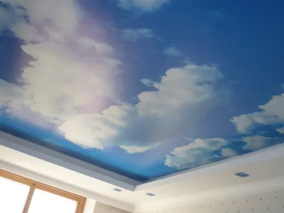 Натяжной потолок небо – эксклюзивная роспись и полноцветная фотопечать. |  Аста Мануфактура