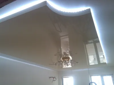 Подсветка натяжного потолка светодиодной лентой от компании Новый Вид