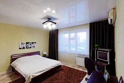 Глянцевый потолок в спальню – вариант №8, описание, фото и цены