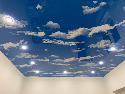 Натяжные потолки небо с облаками недорого | Заказать натяжной потолок небо  с облаками