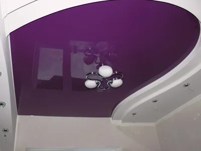 Фиолетовый натяжной потолок - 70 фото