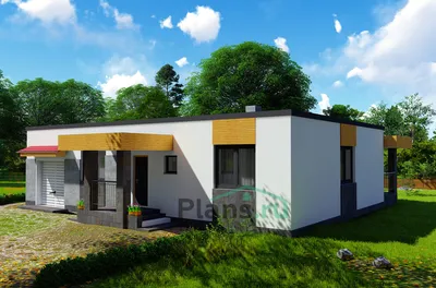 Проект бетонного дома 69-90 :: Интернет-магазин Plans.ru :: Готовые проекты  домов