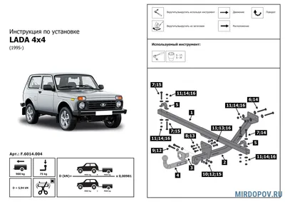 Фаркоп Berg для Lada Нива 2121 (1977-2019) № F.6014.004 - купить по лучшей  цене на mirdopov.ru