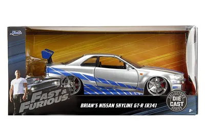 Машинка Форсаж Ниссан Скайлан (Fast and Furious Movie 1 Brian's Nissan  Skyline R34) купить в Киеве, Украине - Книгоград