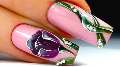 THE BIGGEST Spring NAIL DESIGN Flowers | Fashion Manicure 2019 - YouTube