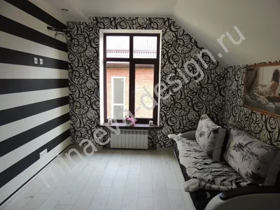 Черно-белая мансарда фото | Дизайн квартир фото - белая кухня - черно-белый  дизайн