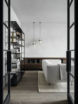 Бетон, минимализм и фото-обои в спальне: стильная квартира в Москве 〛 ◾  Фото ◾ Идеи ◾ Дизайн