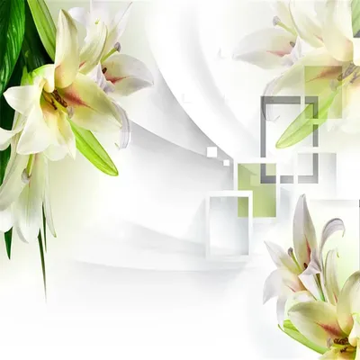 3d Настенные обои для гостиной, 3d обои, лилия, цветок, wllpaper, 3D  фоновая стена - купить по выгодной цене | AliExpress