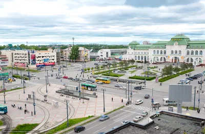 Скачать обои Россия, Хабаровск, вокзал, город бесплатно для рабочего стола  в разрешении 4190x2741 — картинка №611250