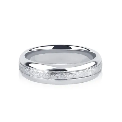 ПК-116-00-М1 Обручальное кольцо из платины матовое - PlatinumLab