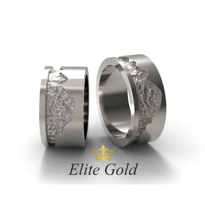 Обручальные эксклюзивные кольца \"Альпы\" без камней купить от 72350 грн |  EliteGold.ua