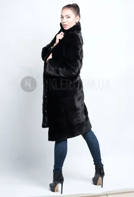 Длинная норковая шуба черная поперечка NAFA | Шубы цены и фото. Купить шубу  в Киеве