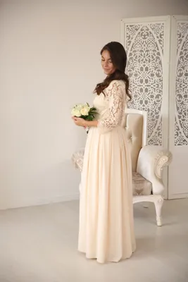 Кружевное платье для венчания \"Иудифь\" - Платья для Венчания, цена от 11000  руб. | Мироносицы. Магазин одежды для православных женщин