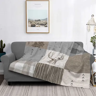 Одеяло в стиле пэчворк с изображением оленя, покрывало на кровать, одеяло  для пикника, декоративное покрывало для дивана - купить по выгодной цене |  AliExpress