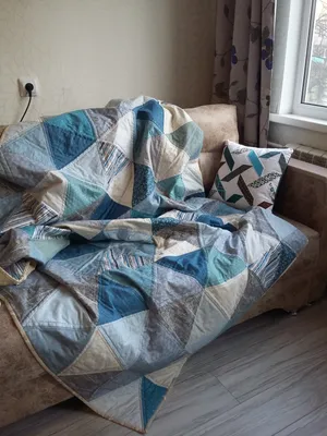 Лоскутное одеяло из треугольников | Пикабу