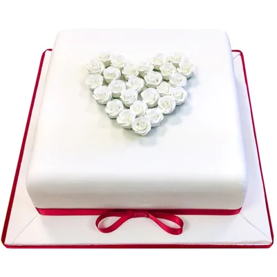 Свадебный торт квадратный одноярусный (78 фото)