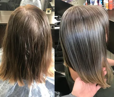 Окрашивание волос фото до и после работы мастеров салона