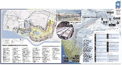 Схемы спортивных объектов Олимпиады в Сочи 2014 .