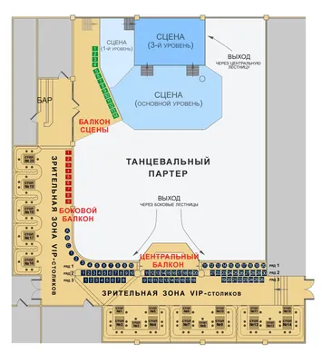 СДК МАИ. Схемы залов