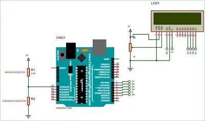Омметр на Arduino Uno: схема и программа