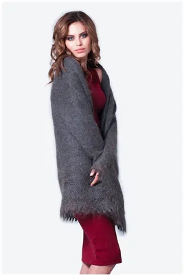 Серая шаль \"Степь бескрайняя\" - Оренбургский пуховый платок — купить в  интернет-магазине по низкой цене на Яндекс Маркете