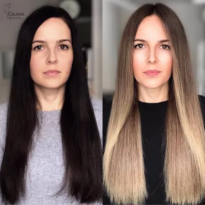 Цвет волос до и после - 74 фото