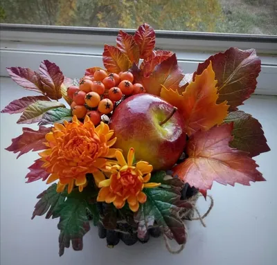 Осенний букет из природного материала - фото и картинки: 67 штук