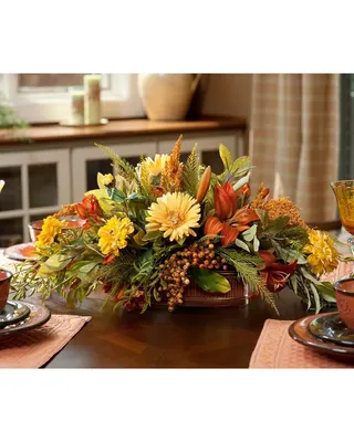 Harvest Centerpiece | Thanksgiving Dining Table Flowers \u0026 Fruit