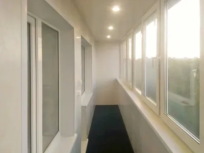 Пример внутренней отделки балкона от компании «Доступные окна»