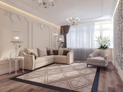 Дизайн интерьера зала в квартире, фото - NS Interior Design