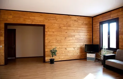 Отделка стен деревом внутри дома фото