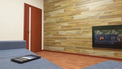 Декоративные деревянные панели в интерьере квартиры для внутренней отделки  стен