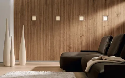 Декоративные деревянные панели в интерьере квартиры для внутренней отделки  стен