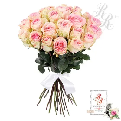 ᐉ Купить 61 пионовидная роза с эвкалиптом в Астане (Нур-Султан) —  Интернет-магазин AstanaZakazBuketov