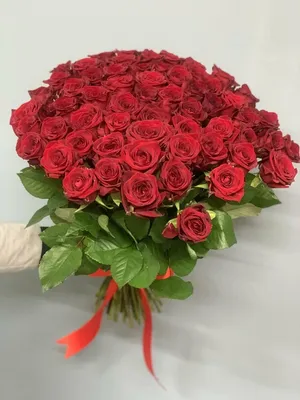 Букет из 61 розы, артикул F1151866 - 7600 рублей, доставка по городу.  Flawery - доставка цветов в Москве
