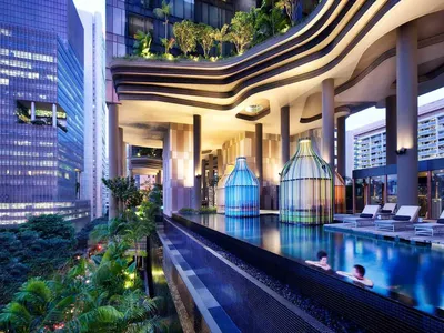Города и Страны | Сингапур, Город, Бассейн на крыше