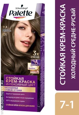 Купить Стойкая крем-краска Palette C 6 «Холодный средне-русый»./Краски для  волос/Средства для ухода за волосами Товары для дома, бытовая химия,  посуда, средства гигиены