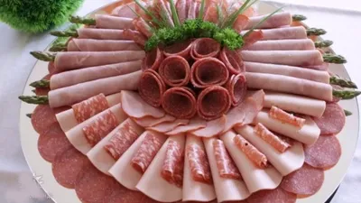 Beautiful decoration of meat cuts. - YouTube