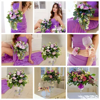 Оформление свадьбы в фиолетовом цвете фото