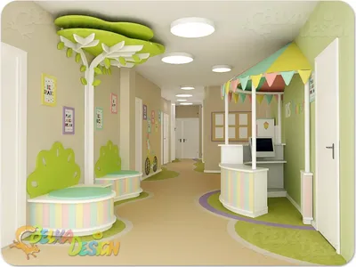 Украшение коридора в детском саду - 68 фото