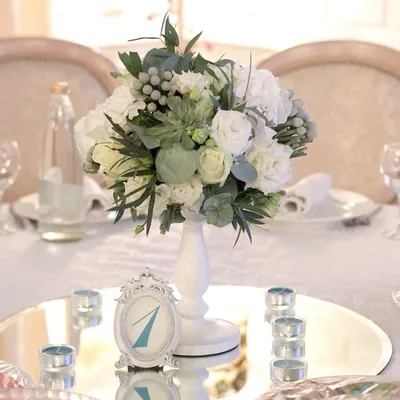 Оформление свадебного стола в классическом стиле. Цветочная композиция,  зеркала, свечи. | Сервировка свадебного стола, Свадебные идеи, Свадьба  вопросы