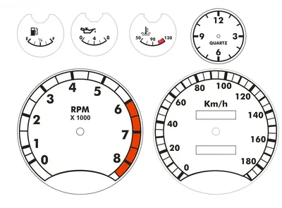 Шкалы панели приборов ВАЗ
