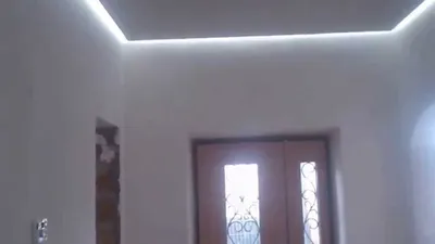 Процесс изготовления Гипсокартонного парящего потолка со скрытым освещением  светодиодной лентой - YouTube